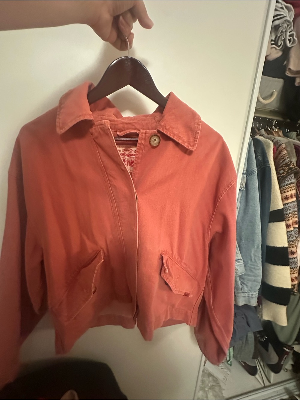 Levi's Kaeda denim jacket. In pink